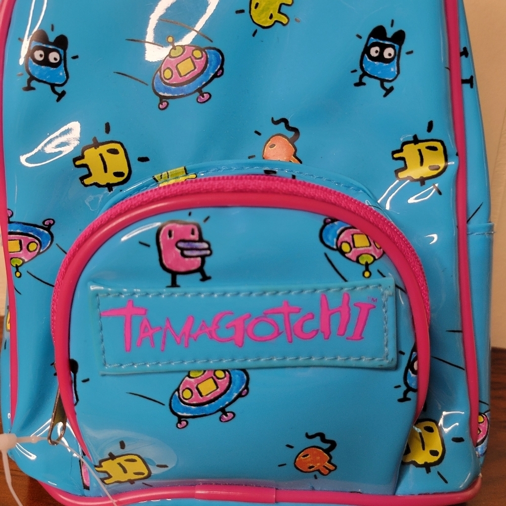 Vintage 90s Tamagotchi Pink Blue Mini Backpack - Picture 2 of 12